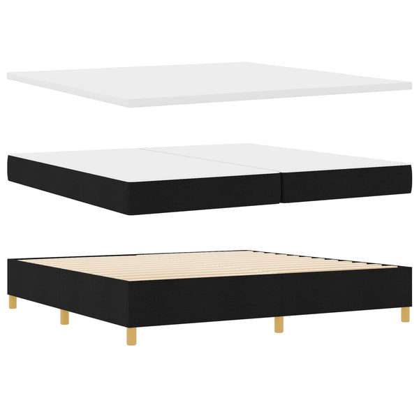LED Boxspringbett mit Matratze 200x200 cm Schwarz