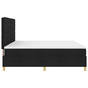 LED Boxspringbett mit Matratze 200x200 cm Schwarz