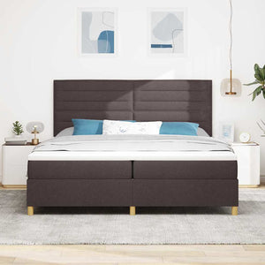 LED Boxspringbett Dunkelbraun 200x200 cm