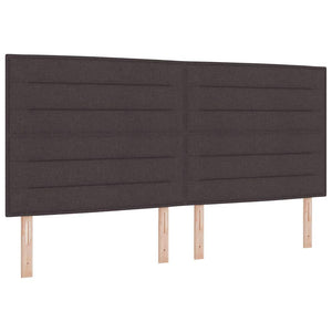 LED Boxspringbett Dunkelbraun 200x200 cm