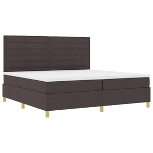 LED Boxspringbett Dunkelbraun 200x200 cm