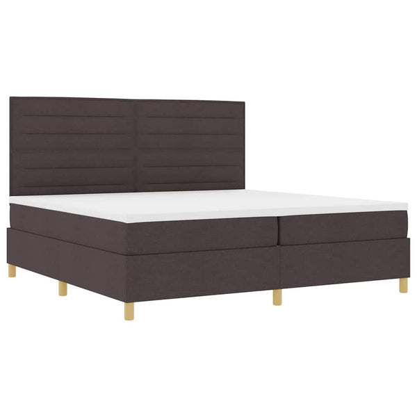 LED Boxspringbett Dunkelbraun 200x200 cm