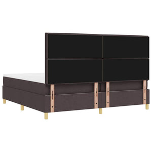 LED Boxspringbett Dunkelbraun 200x200 cm