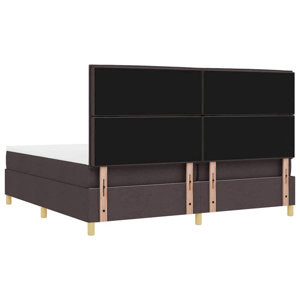LED Boxspringbett Dunkelbraun 200x200 cm