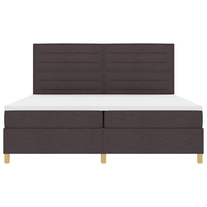 LED Boxspringbett Dunkelbraun 200x200 cm