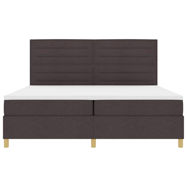 LED Boxspringbett Dunkelbraun 200x200 cm