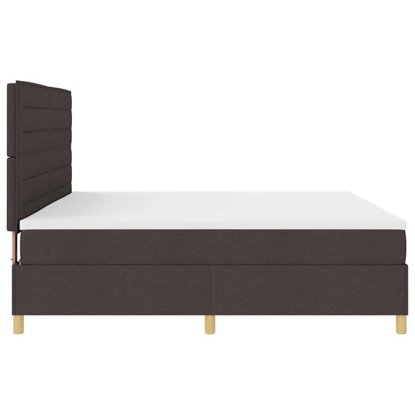 LED Boxspringbett Dunkelbraun 200x200 cm
