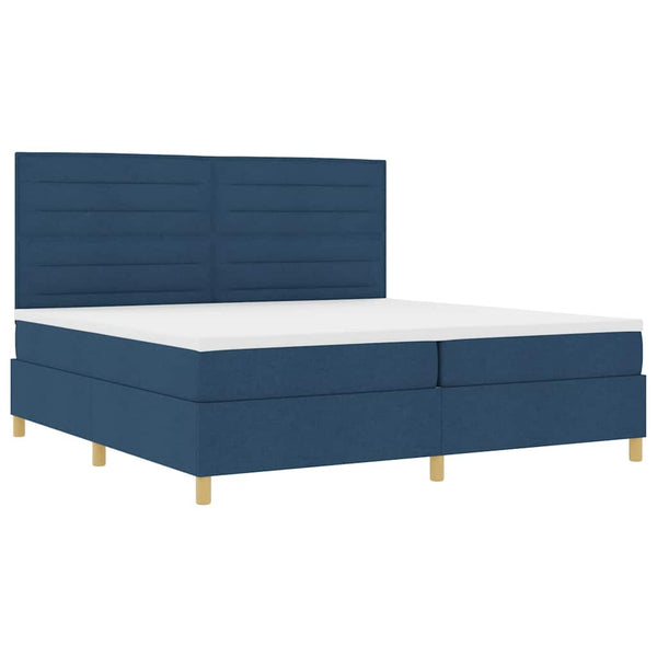 LED Boxspringbett mit Matratze 200x200 cm Blau