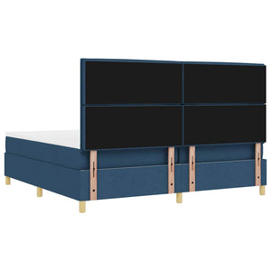 LED Boxspringbett mit Matratze 200x200 cm Blau