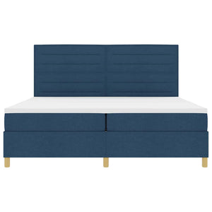 LED Boxspringbett mit Matratze 200x200 cm Blau