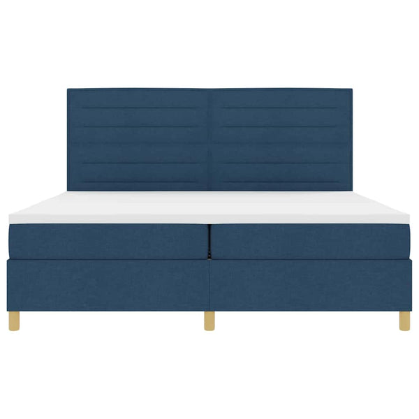 LED Boxspringbett mit Matratze 200x200 cm Blau
