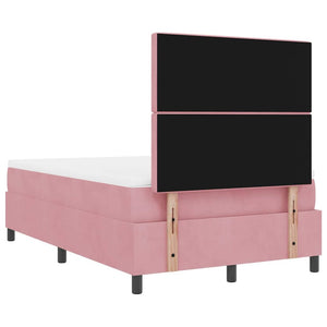 LED Boxspringbett Rosa 120x200 cm mit Matratze