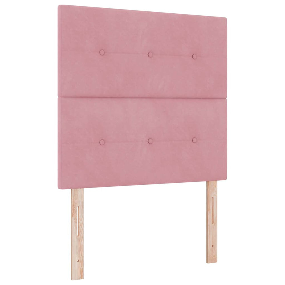 vidaXL Lit coffre à LED avec matelas rose 80 x 200 cm velours