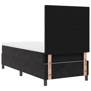 LED Boxspringbett mit Matratze Schwarz 90x190 cm