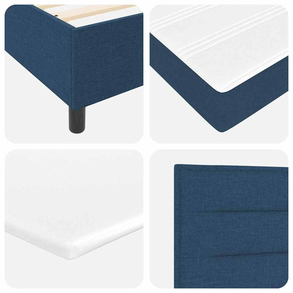 LED Boxspringbett Blau 140x190 cm