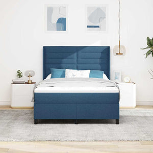 LED Boxspringbett Blau 140x190 cm