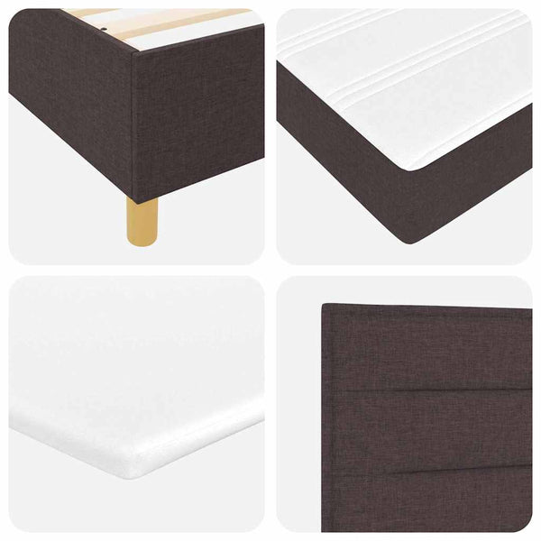 Boxspringbett Braun 90x190 cm mit LED