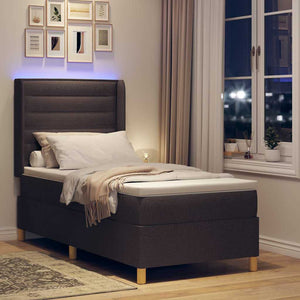 Boxspringbett Braun 90x190 cm mit LED