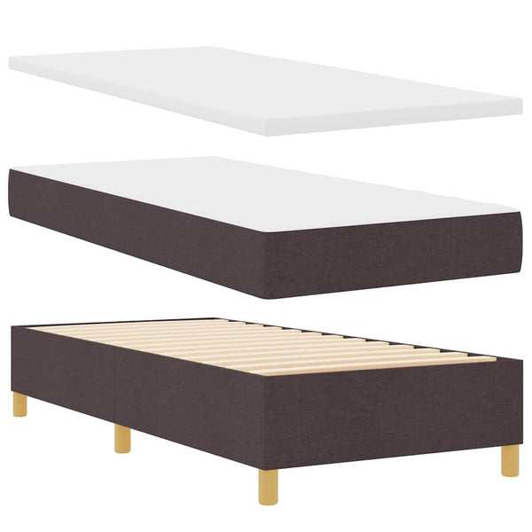 Boxspringbett Braun 90x190 cm mit LED