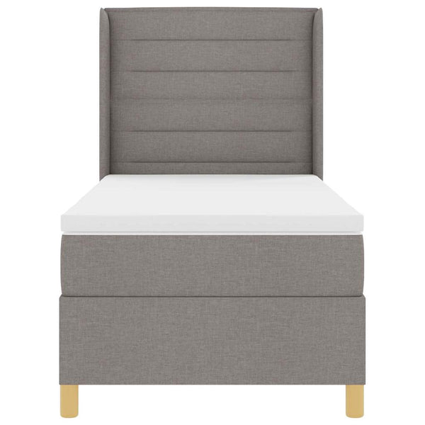 Boxspringbett Taupe mit LED 90x190 cm