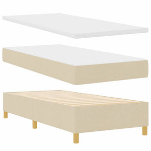 Boxspringbett Creme mit LED 90x190 cm
