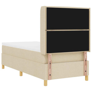Boxspringbett Creme mit LED 90x190 cm