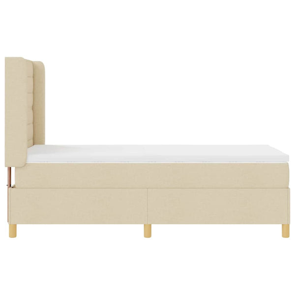 Boxspringbett Creme mit LED 90x190 cm