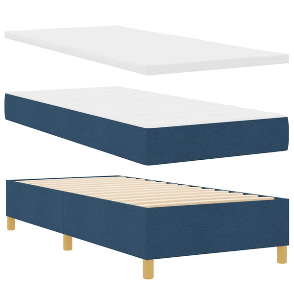 Boxspringbett Blau 90x200 cm mit LED