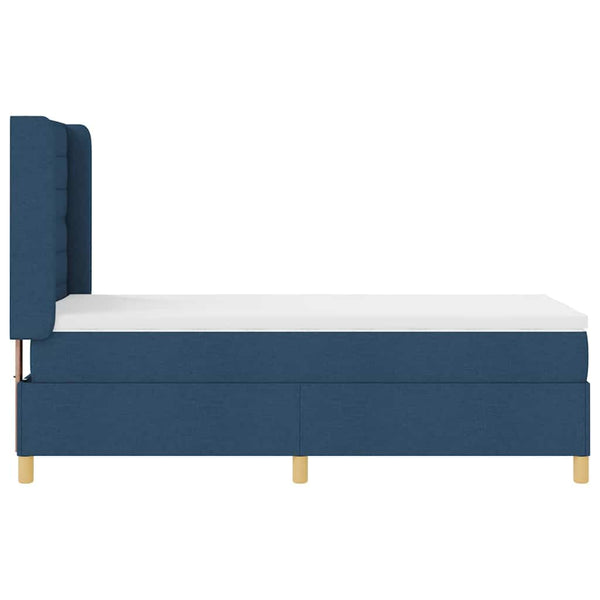 Boxspringbett Blau 90x200 cm mit LED