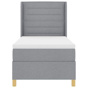 Boxspringbett mit LED Hellgrau 100x200 cm