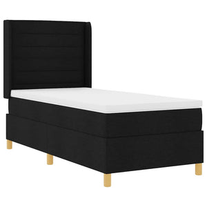 Boxspringbett Schwarz 100x200 cm mit LED