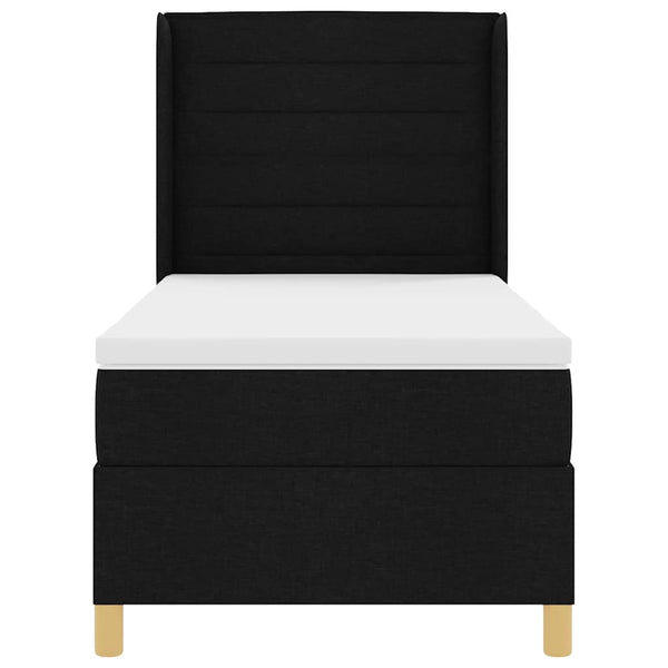 Boxspringbett Schwarz 100x200 cm mit LED