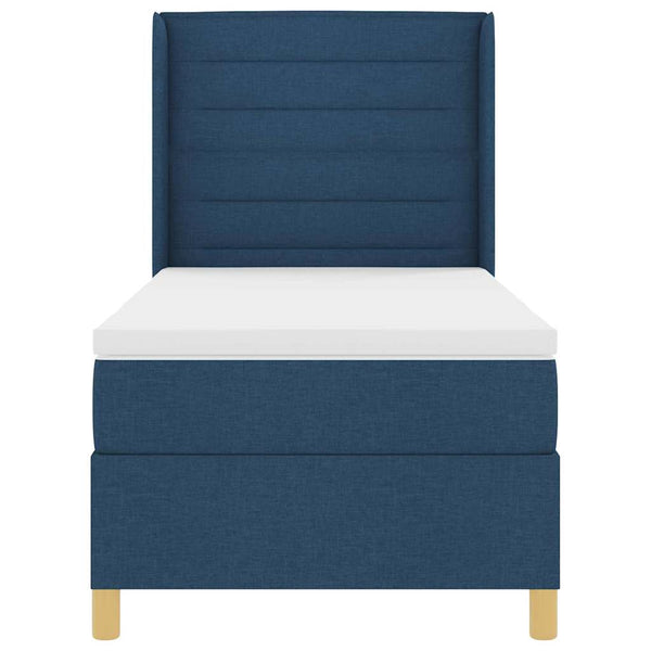 Boxspringbett Blau 100x200 cm mit LED