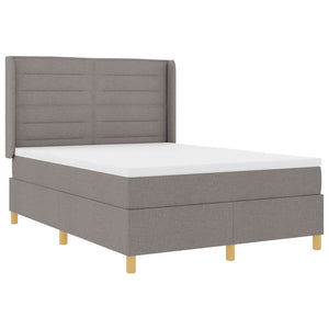 Boxspringbett Taupe mit LED 140x190 cm