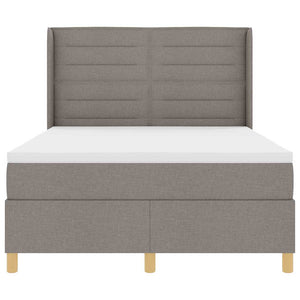 Boxspringbett Taupe mit LED 140x190 cm
