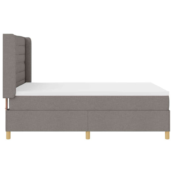 Boxspringbett Taupe mit LED 140x190 cm