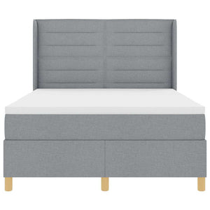 Boxspringbett 140x200 cm mit LED Hellgrau