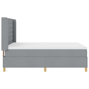 Boxspringbett 140x200 cm mit LED Hellgrau