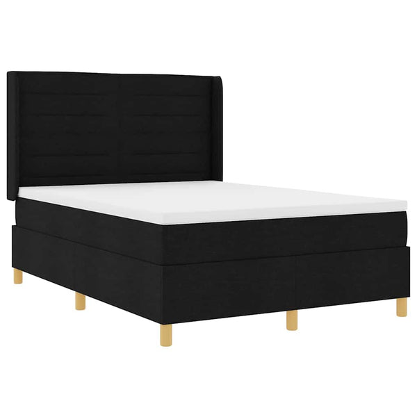 Boxspringbett Schwarz 140x200 cm mit LED