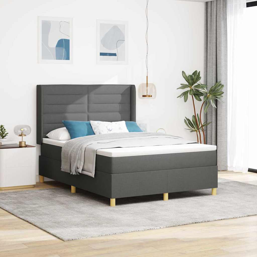 Boxspringbett Grau mit LED 160x200 cm