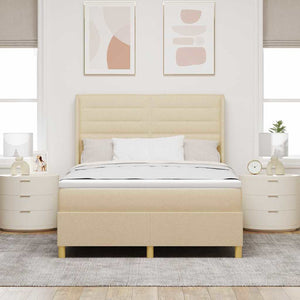 Boxspringbett Creme 160x200 cm mit LED