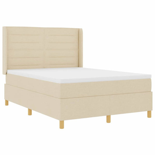 Boxspringbett Creme 160x200 cm mit LED