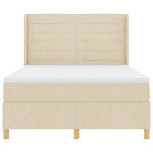 Boxspringbett Creme 160x200 cm mit LED