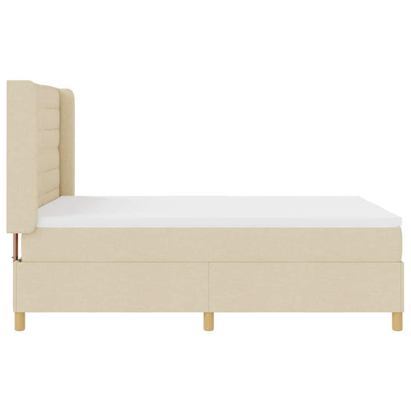 Boxspringbett Creme 160x200 cm mit LED