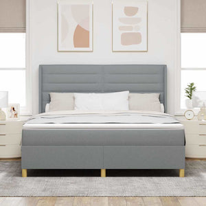 Boxspringbett mit LED Hellgrau 180x200 cm