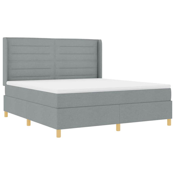 Boxspringbett mit LED Hellgrau 180x200 cm