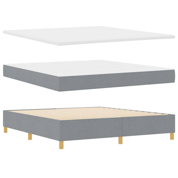 Boxspringbett mit LED Hellgrau 180x200 cm