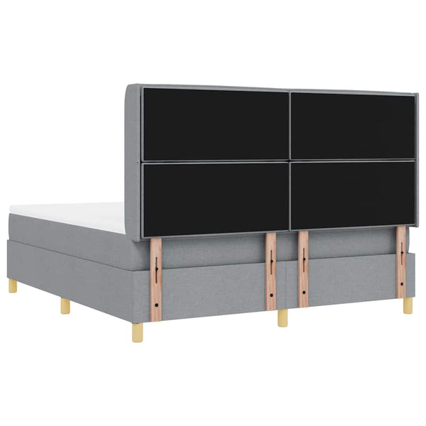 Boxspringbett mit LED Hellgrau 180x200 cm