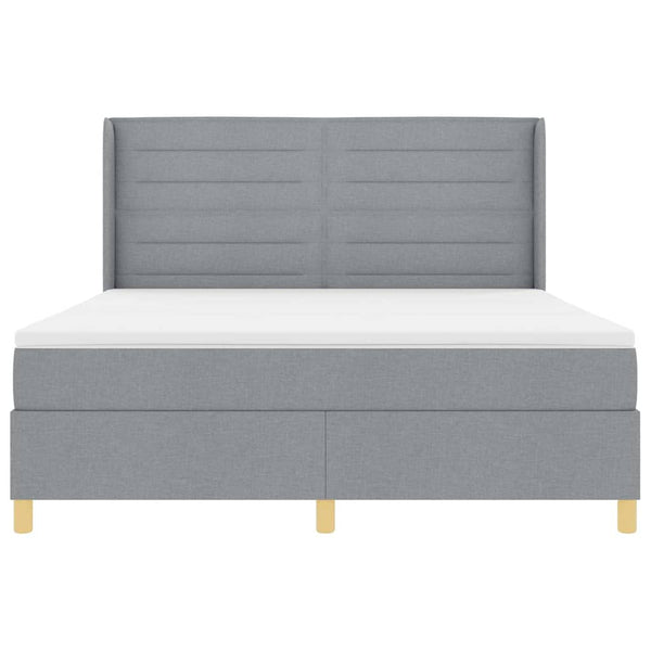 Boxspringbett mit LED Hellgrau 180x200 cm