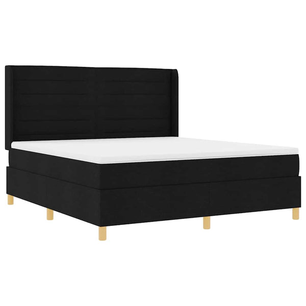 Boxspringbett 180x200 cm mit LED Schwarz